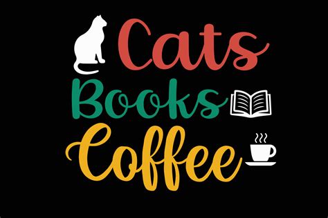 Cats Books Coffee Design 21822157 Vector Art At Vecteezy