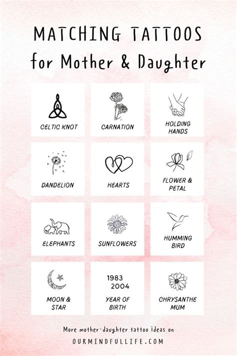 Small mother daughter tattoo ideas photos