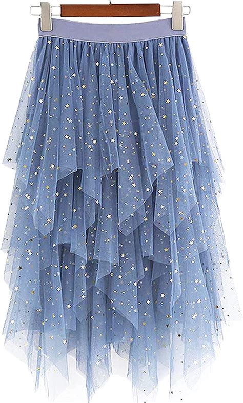 LBKKC Women's Tulle Skirt Formal High Low Asymmetrical Midi Tea-Length ...