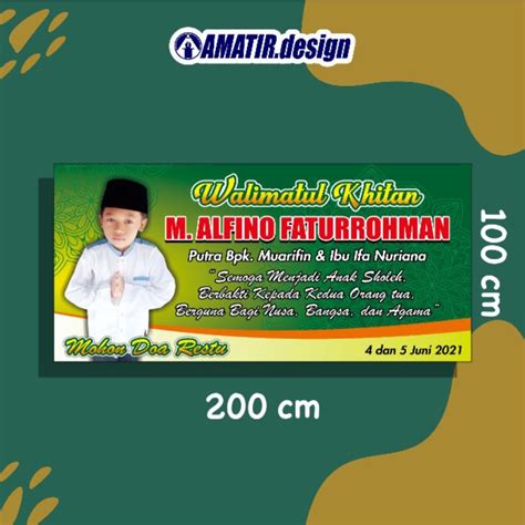 Jual Banner Walimatul Khitan Banner Sunatan Banner Khitanan 100x200