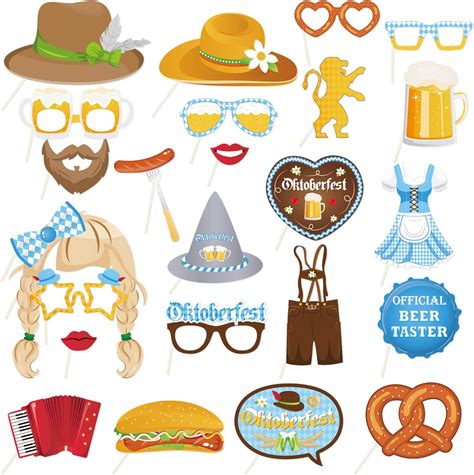 Amazon HOWAF 20 Pieces Happy Oktoberfest Signs Bavarian Flag