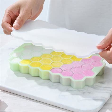 Cikonielf moule à glace Moule à glaçons en silicone flexible de 37