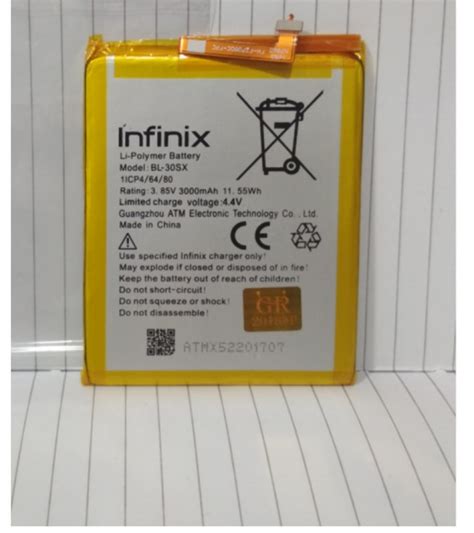 Infinix Bl Sx Battery For X Hot S With Mah Capacity Silver