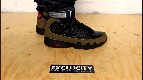 Air Jordan Retro 9 Olives On Feet Edition Exclucity Youtube