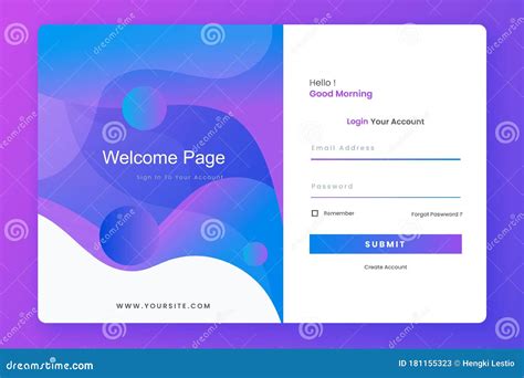 Login Form Landing Page Website Concept Cartoon Vector | CartoonDealer ... 