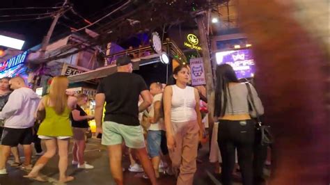 Nightlife Scenery In The Heart Of Bangla Road Patong Phuket Strip Clubs W Sexy Girls Must