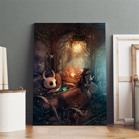 Hollow Knight Poster Hallownest Wall Art Premium Canvas Etsy