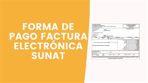 Forma de Pago Factura Electrónica Sunat Noticiero Contable