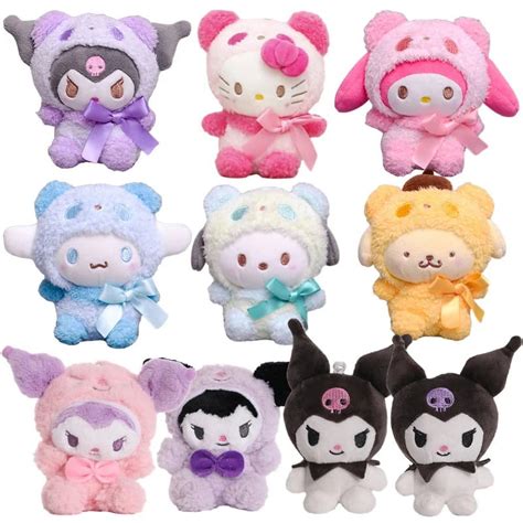 12cm Sanrio Cartoon Plush Toy Kawali Kuromi Hello Kitty My Melody