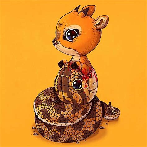 Artist Creates Extremely Adorable Predator And Prey” Illustrations