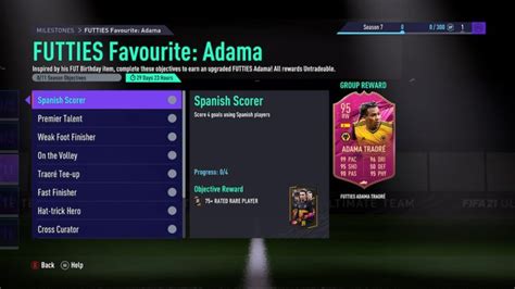 Fifa 21 How To Complete Futties Favorite Adama Traore Objectives