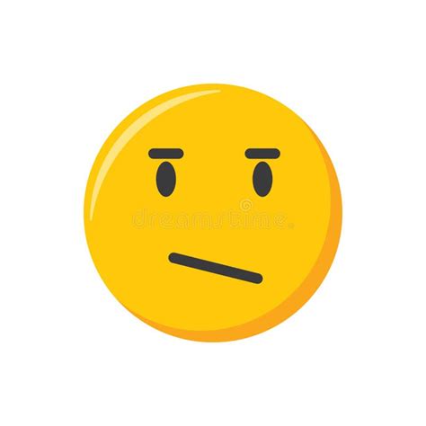 Ic Ne Emoji Face Sceptique Meh Motic Ne Illustration Vectorielle