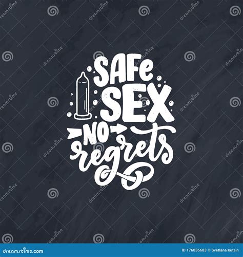 Safe Sex Slogan Great Design For Any Purposes Lettering For World Aids Day Design Stock