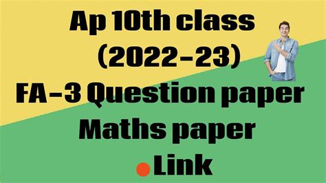 Ap 10th Class Fa 3 Real MathsQuestion Paper 2022 23 10th Class