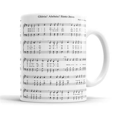 Caneca Música Hino 248 Ccb Glória Aleluia Sinto Jesus Elo7