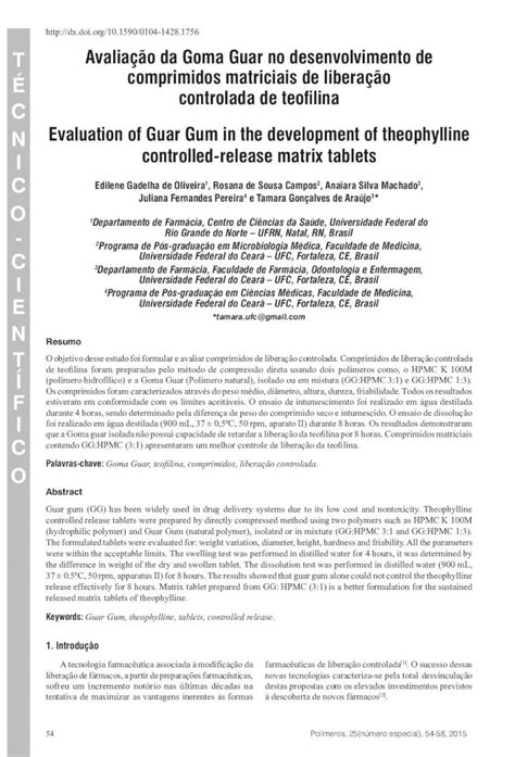 PDF T Avaliação da Goma Guar no desenvolvimento de Avaliação da