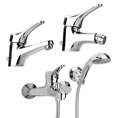 Set Miscelatori Lavabo Bidet Gruppo Vasca Ariel Di Piralla Ottone