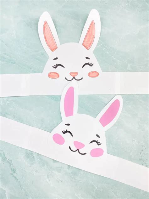 Easter Bunny Headband Craft Free Printable Pdf Template