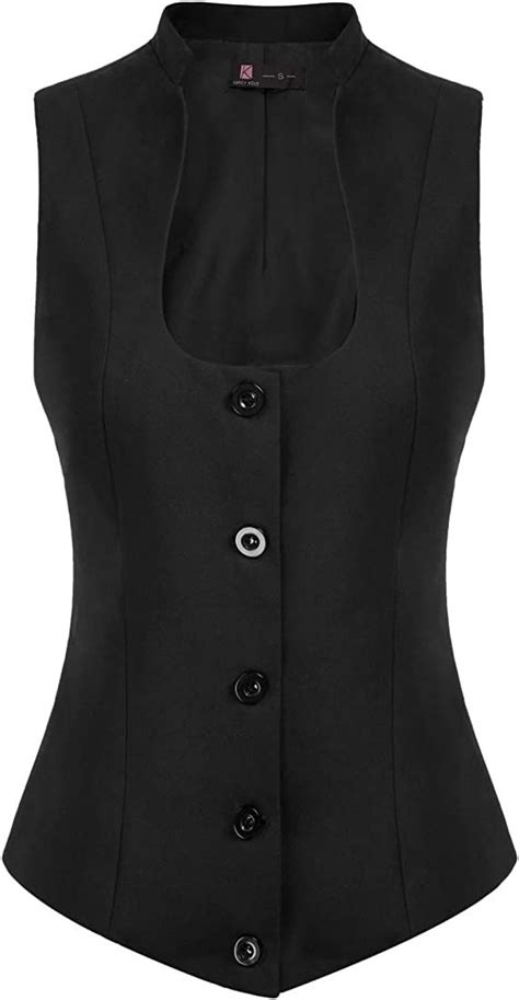 Kancy Kole Womens Fully Lined Vest Formal Business Dress Suits Button