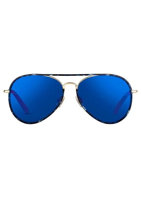 Blue Mirrored Aviator Sunglasses By Matthew Williamson Blue Aviator Sunglasses Mirrored