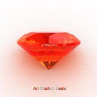 Art Masters Gems Calibrated Ct Round Padparadscha Sapphire Created