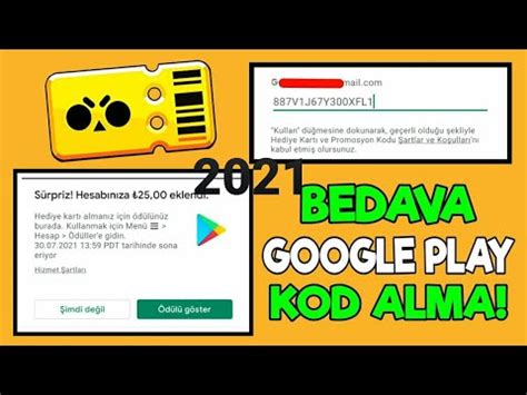 Bedava Google Play Kodu Alma 2021 Güncel YouTube