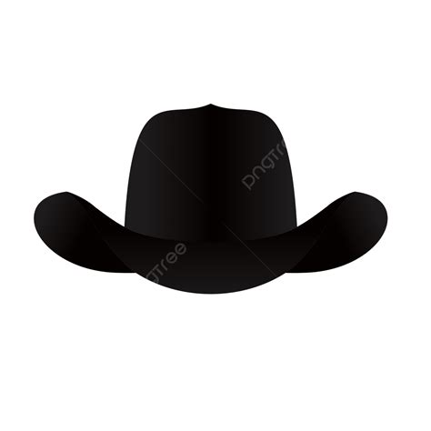 Black Cowboy Hat Front View