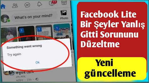 Facebook Lite Bir Şeyler Yanlış Gitti Sorunu Nasıl Düzeltilir YouTube