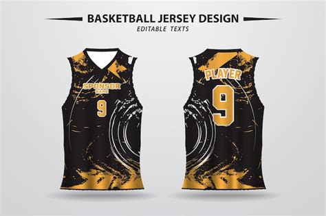 Premium Vector | Black unique basketball jersey design and template for print