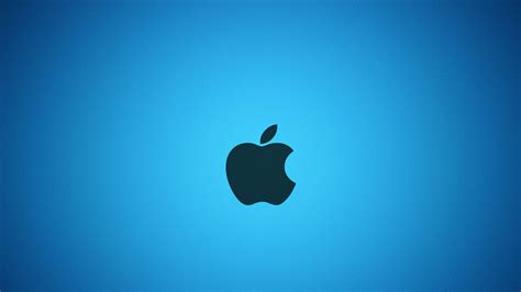 Black Apple Logo In Light Blue Background HD Apple Wallpapers | HD Wallpapers | ID #53983