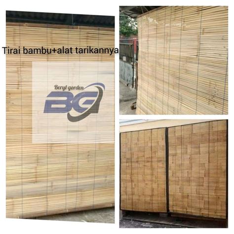 Tirai Kerey Bambu Gulung Termurah Kere Bambu Polos Kerey Bambu Teras