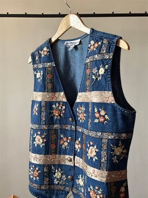 Vintage Ellen Richman Denim Vest Old Love Studios