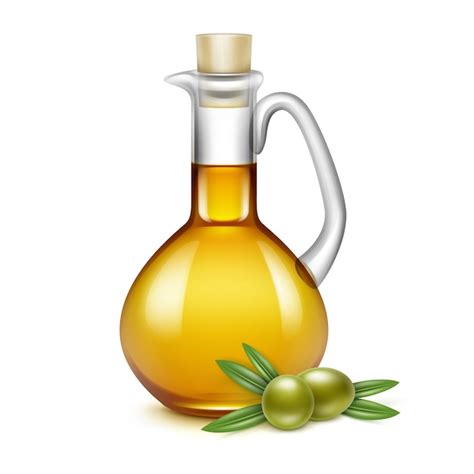 Aceite De Oliva Jarra De Vidrio Jarra Frasco Botella Aceitunas Ramas