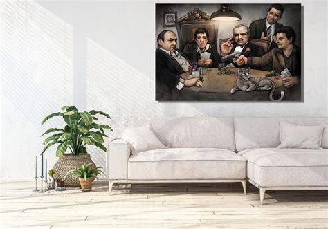 Famous Gangsters Canvas Wall Art Best Gangsters Canvas Wall Etsy