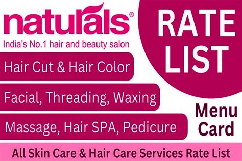 Natural Salon Price List (Packages) Updated in 2024 - Spa N Salon