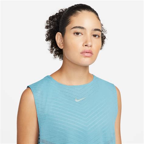 Nike Dri Fit Adv Run Division Womens Engineered Tank Cerulean Blå