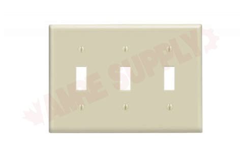 86011 Leviton Toggle Switch Wall Plate 3 Gang Ivory Amre Supply