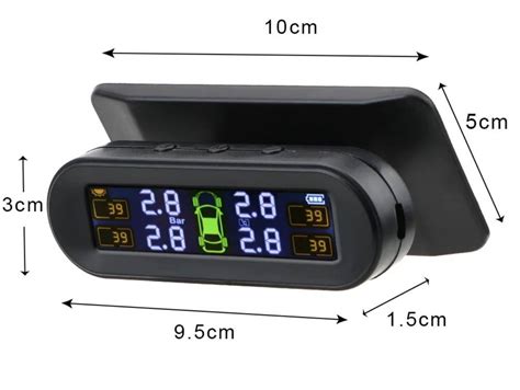 TPMS H1 1 Sistema solar TPMS 4 sensores de presión de aire y