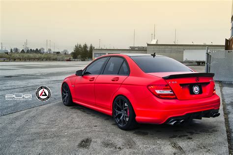 Mercedes-Benz W204 C63 AMG Red Matte | BENZTUNING