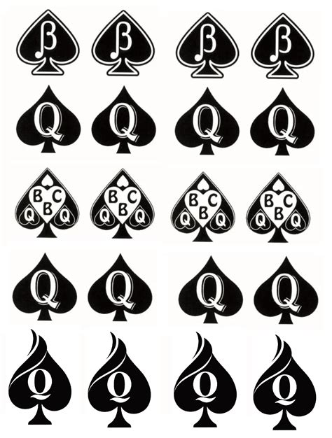 4 Sheets Bbc Queen Of Spades Temporary Tattoo Sticker Total 81