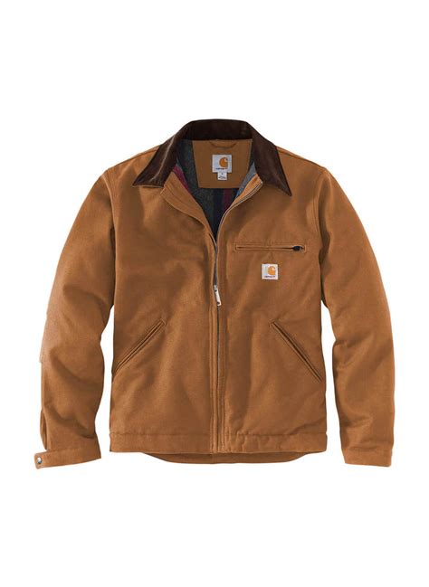 Carhartt Mens Brown Duck Detroit Jacket Company Jackets