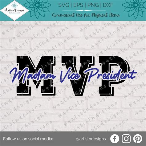 MVP Madam Vice President SVG MVP Overlay Design Kamala Etsy