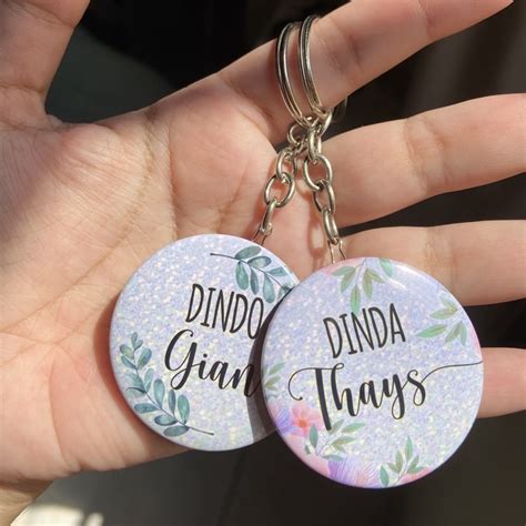 Chaveiros Personalizados Cm Dindo Dinda Padrinho E Madrinha