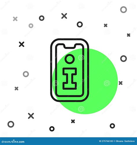 Line Information Desk Icon Isolated On White Background. Man Silhouette