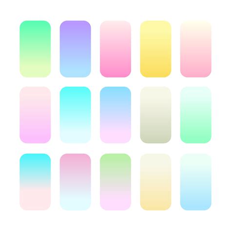 set of soft colorful gradients vector element 34949602 Vector Art at ...