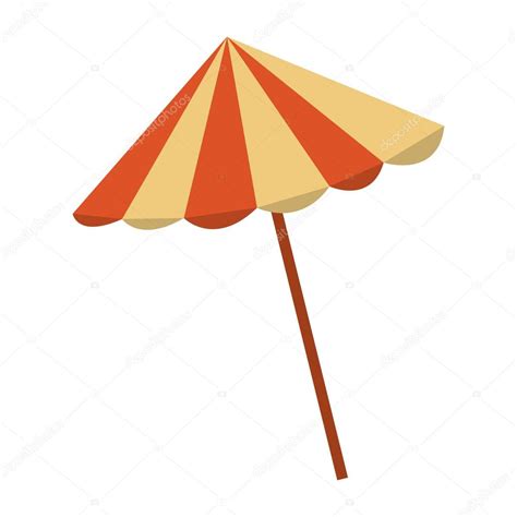 Colorful Beach Umbrella Vector Graphic — Stock Vector © Yupiramos