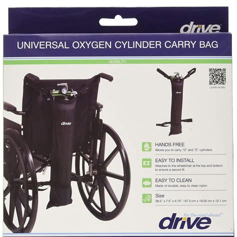 Drive Medical Deluxe Wheelchair Carry Pouch For Oxygen Cylinders