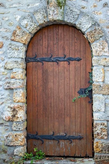 Premium Photo Old Wooden Door In Front Of The House Antique Wooden