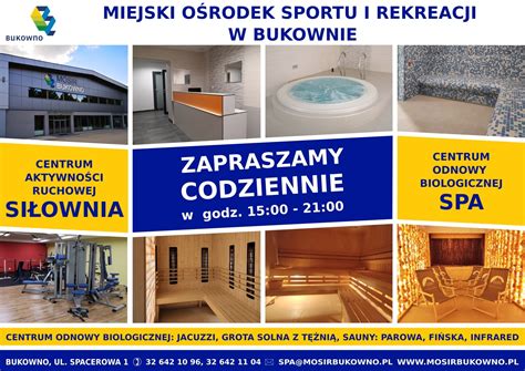 Zapraszamy Do Nowo Otwartego Spa I Si Owni Miejski O Rodek Sportu I