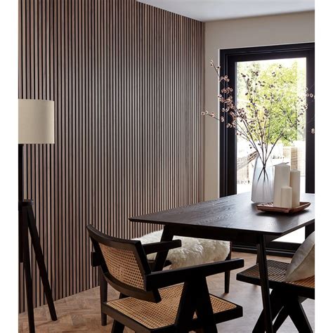 Wood Wall Panel Wood Veneer Slats Acoustic Wall Panel for Living Room ...